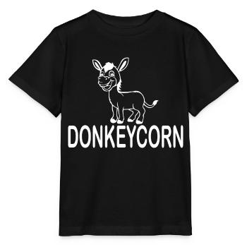 Donkey Esel - Stanley/Stella Kinder T-Shirt MINI CREATOR  - Schwarz - Vorne - Mikhail (115cm)