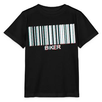 code barre biker white - T-shirt bio MINI CREATOR Stanley/Stella Enfant - noir - Devant - Mikhail (115cm)