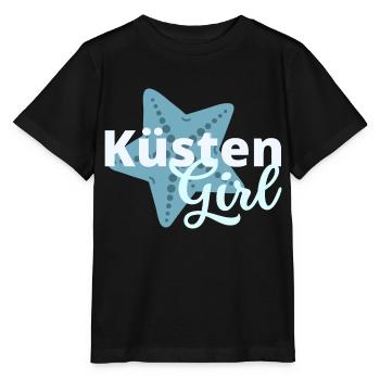 Küstengirl Ostsee Küste Nordsee Küste Spruch. - Stanley/Stella Kinder T-Shirt MINI CREATOR  - Schwarz - Vorne - Mikhail (115cm)