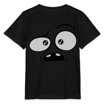 Skeptical confused comic face - Stanley/Stella MINI CREATOR Kids’ T-Shirt - black - Front - Mikhail (115cm)