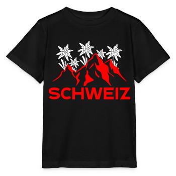 Swiss Mountains - Stanley/Stella MINI CREATOR Kids’ T-Shirt - black - Front - Mikhail (115cm)
