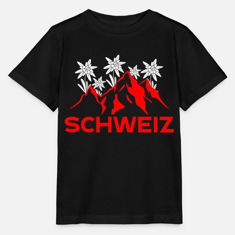 Schweizer Berge - Stanley/Stella Kinder T-Shirt MINI CREATOR  - Schwarz