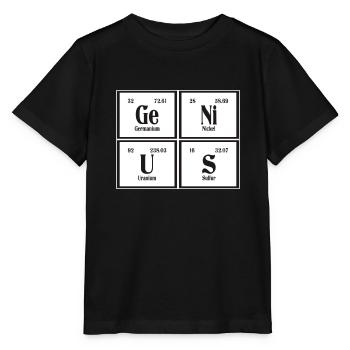 Génie | Tableau périodique des éléments - T-shirt bio MINI CREATOR Stanley/Stella Enfant - noir - Devant - Mikhail (115cm)