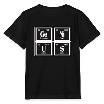 Genius | Periodensystem der Elemente - Stanley/Stella Kinder T-Shirt MINI CREATOR  - Schwarz - Vorne - Mikhail (115cm)