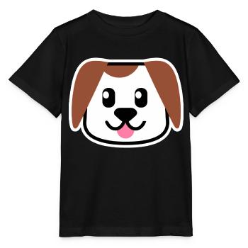 Dog pulls out the kawaii tongue! - Stanley/Stella MINI CREATOR Kids’ T-Shirt - black - Front - Mikhail (115cm)
