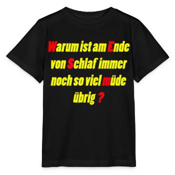 Müde - Stanley/Stella Kinder T-Shirt MINI CREATOR  - Schwarz - Vorne - Mikhail (115cm)