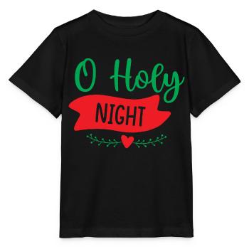 Holly Night - Weihnachtsfeier - Stanley/Stella Kinder T-Shirt MINI CREATOR  - Schwarz - Vorne - Mikhail (115cm)