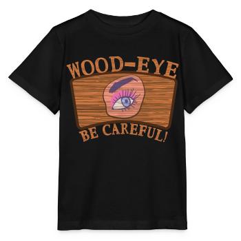 Œil de bois soyez prudent! - Denglish dit Denglish - T-shirt bio MINI CREATOR Stanley/Stella Enfant - noir - Devant - Mikhail (115cm)