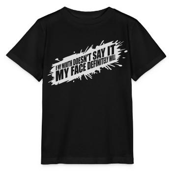 Mon visage le fera certainement - T-shirt bio MINI CREATOR Stanley/Stella Enfant - noir - Devant - Mikhail (115cm)