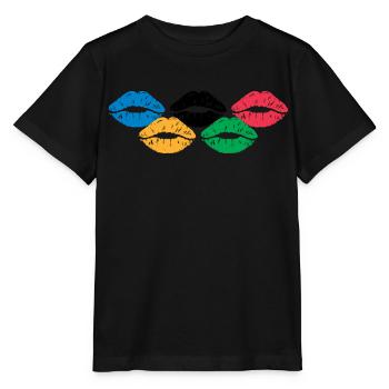 Lèvres - T-shirt bio MINI CREATOR Stanley/Stella Enfant - noir - Devant - Mikhail (115cm)