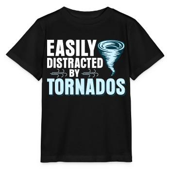 Facilement distrait par les tornades météo météo - T-shirt bio MINI CREATOR Stanley/Stella Enfant - noir - Devant - Mikhail (115cm)