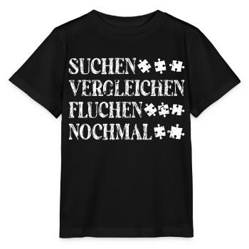 Puzzle - Stanley/Stella Kinder T-Shirt MINI CREATOR  - Schwarz - Vorne - Mikhail (115cm)