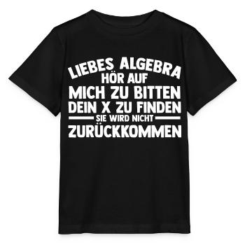 Mathematik Mathe Rechnen Algebra - Stanley/Stella Kinder T-Shirt MINI CREATOR  - Schwarz - Vorne - Mikhail (115cm)