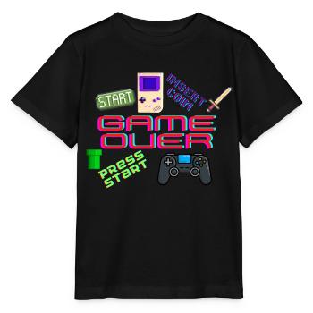 Jeux vidéo design - T-shirt bio MINI CREATOR Stanley/Stella Enfant - noir - Devant - Mikhail (115cm)