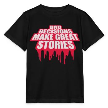 Mauvaises décisions Bonnes histoires - T-shirt bio MINI CREATOR Stanley/Stella Enfant - noir - Devant - Mikhail (115cm)