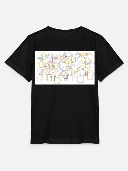 Häuser Paint - Stanley/Stella Kinder T-Shirt MINI CREATOR  - Schwarz