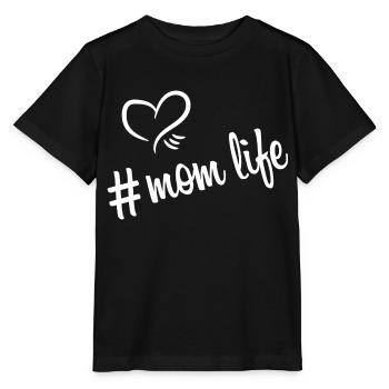 Hashtag Mom Life White - Stanley/Stella MINI CREATOR Kids’ T-Shirt - black - Front - Mikhail (115cm)