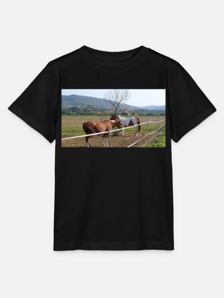 Pferde - Stanley/Stella Kinder T-Shirt MINI CREATOR - Schwarz