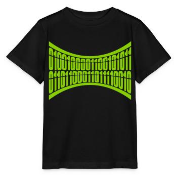 Binary Code Program Language - Stanley/Stella MINI CREATOR Kids’ T-Shirt - black - Front - Mikhail (115cm)