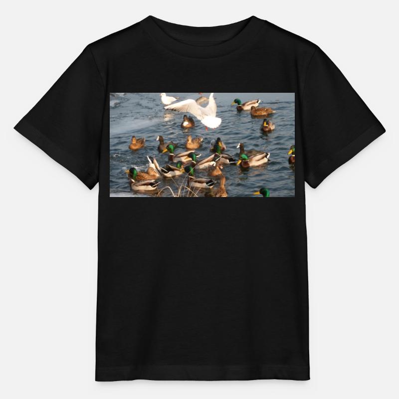 Canard en famille - T-shirt bio MINI CREATOR Stanley/Stella Enfant - noir