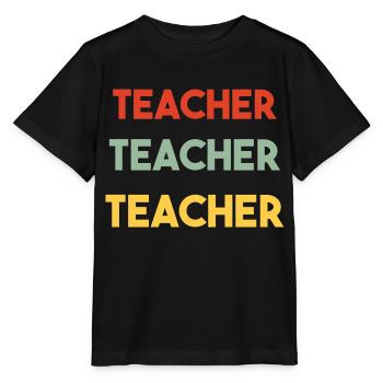 Teacher Retro Style - Stanley/Stella MINI CREATOR Kids’ T-Shirt - black - Front - Mikhail (115cm)