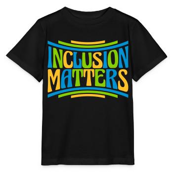 L’inclusion compte Citation du logo - T-shirt bio MINI CREATOR Stanley/Stella Enfant - noir - Devant - Mikhail (115cm)