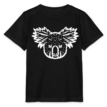 Koala blanc - T-shirt bio MINI CREATOR Stanley/Stella Enfant - noir - Devant - Mikhail (115cm)
