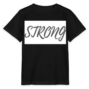 STRONG Schriftzug - Stanley/Stella Kinder T-Shirt MINI CREATOR  - Schwarz - Vorne - Mikhail (115cm)