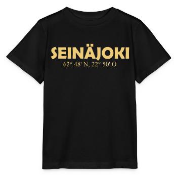 Seinäjoki - Finlande - Coordonnées - Longitude - T-shirt bio MINI CREATOR Stanley/Stella Enfant - noir - Devant - Mikhail (115cm)