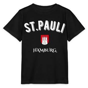 st. pauli Hambourg - T-shirt bio MINI CREATOR Stanley/Stella Enfant - noir - Devant - Mikhail (115cm)
