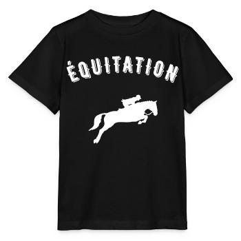 équitation - T-shirt bio MINI CREATOR Stanley/Stella Enfant - noir - Devant - Mikhail (115cm)
