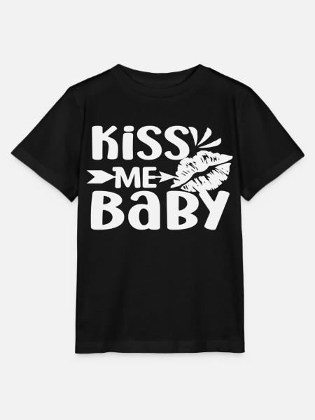 Kiss Me Baby - Stanley/Stella Kinder T-Shirt MINI CREATOR  - Schwarz