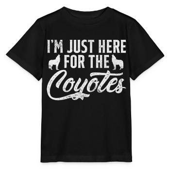 I'm Just Here For The Coyotes - Animal Lover - Stanley/Stella Kinder T-Shirt MINI CREATOR  - Schwarz - Vorne - Mikhail (115cm)