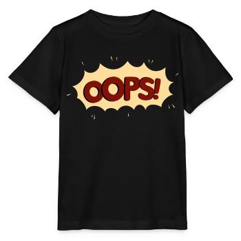 OOPS red - Stanley/Stella Kinder T-Shirt MINI CREATOR  - Schwarz - Vorne - Mikhail (115cm)