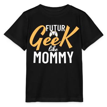 Geek comme maman - T-shirt bio MINI CREATOR Stanley/Stella Enfant - noir - Devant - Mikhail (115cm)