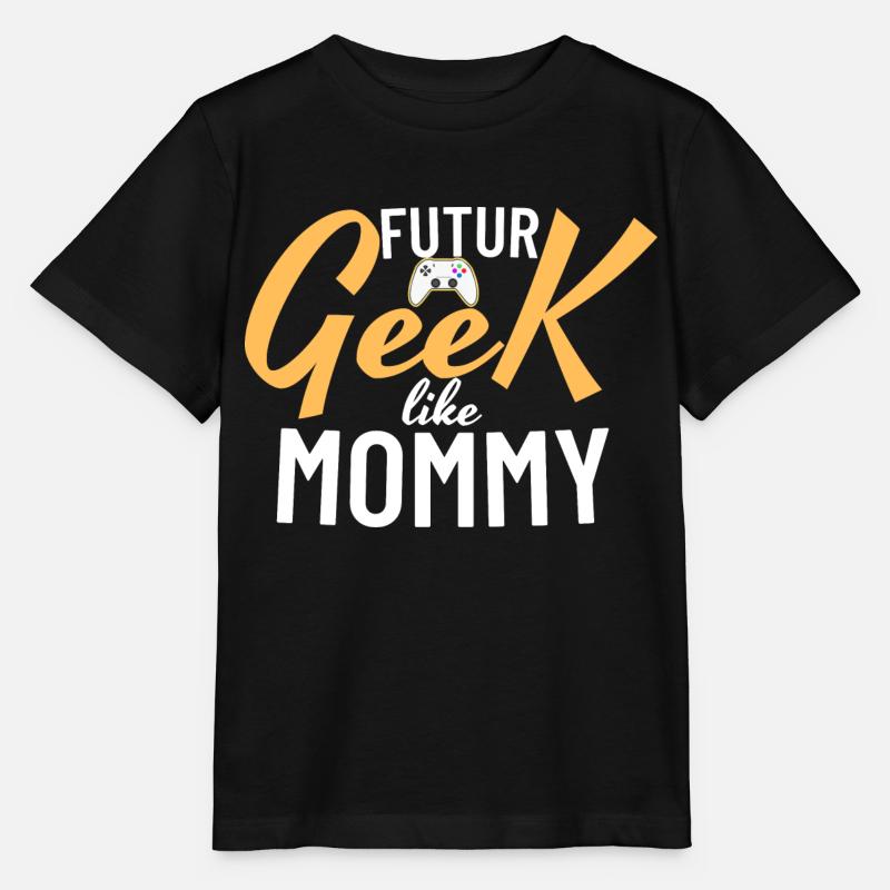 Geek wie Mama - Stanley/Stella Kinder T-Shirt MINI CREATOR  - Schwarz