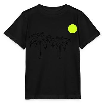 Palmiers - T-shirt bio MINI CREATOR Stanley/Stella Enfant - noir - Devant - Mikhail (115cm)