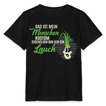 Das Ist Menschenkostüm Ich Bin Lauch Tier Vegan - Stanley/Stella Kinder T-Shirt MINI CREATOR  - Schwarz - Vorne - Mikhail (115cm)