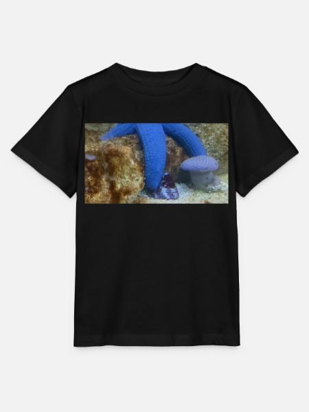 Blauer Seestern - Stanley/Stella Kinder T-Shirt MINI CREATOR  - Schwarz