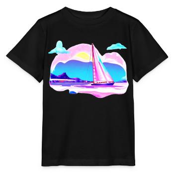 Sailing Sailing Sailing Sailing Sailing boat - Stanley/Stella MINI CREATOR Kids’ T-Shirt - black - Front - Mikhail (115cm)