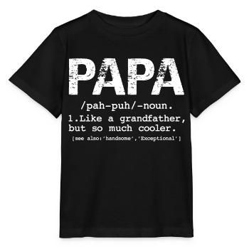 Definition Of PaPa T Shirt Gift For Father s Day - Stanley/Stella MINI CREATOR Kids’ T-Shirt - black - Front - Mikhail (115cm)