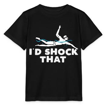 Id shock that Design for a pool jokes lover - Stanley/Stella MINI CREATOR Kids’ T-Shirt - black - Front - Mikhail (115cm)