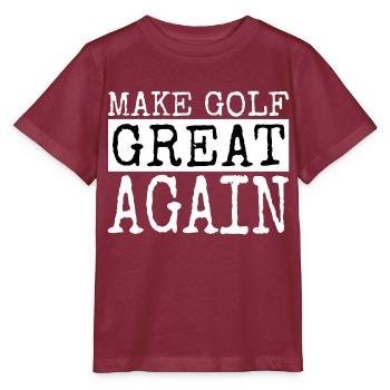 golf shirt golf funny birthday present gift - Stanley/Stella Kinder T-Shirt MINI CREATOR  - Burgunderrot - Vorne - Kain (125cm)