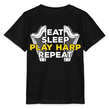Harp - Stanley/Stella MINI CREATOR Kids’ T-Shirt - black - Front - Mikhail (115cm)