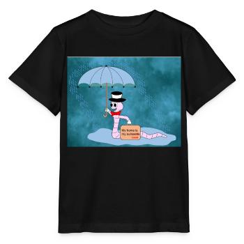 Ver sans abri - T-shirt bio MINI CREATOR Stanley/Stella Enfant - noir - Devant - Mikhail (115cm)
