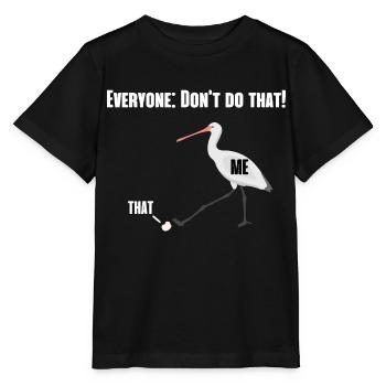 Lustiges Pelikan Tierliebhaber Spaß Geschenk - Stanley/Stella Kinder T-Shirt MINI CREATOR  - Schwarz - Vorne - Mikhail (115cm)