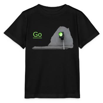 Le feu de circulation brille en vert devant le gris - T-shirt bio MINI CREATOR Stanley/Stella Enfant - noir - Devant - Mikhail (115cm)