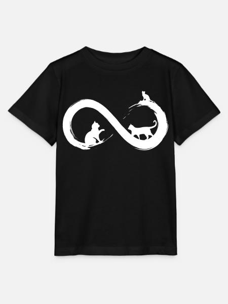 Infinity-Katze - Stanley/Stella Kinder T-Shirt MINI CREATOR - Schwarz