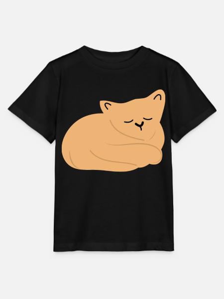 Schlafendes Baby Katze2 - Stanley/Stella Kinder T-Shirt MINI CREATOR - Schwarz