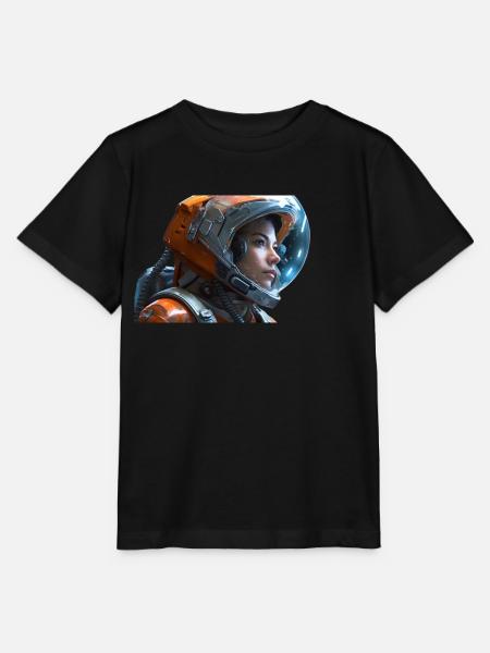 Astronautin - Stanley/Stella Kinder T-Shirt MINI CREATOR  - Schwarz